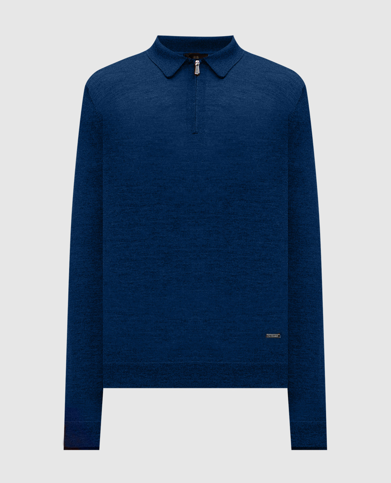 

Blue cashmere and silk polo shirt Enrico Mandelli