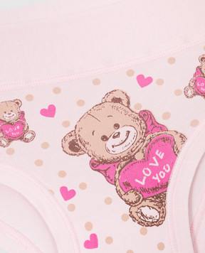 RiminiVeste Emy Bimba baby pink panties with Love you print B2778