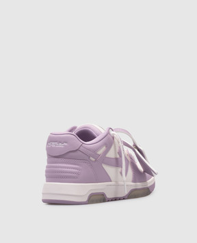 Off-White Out Of Office Purple Leather Sneakers OWIA259S25LEA002