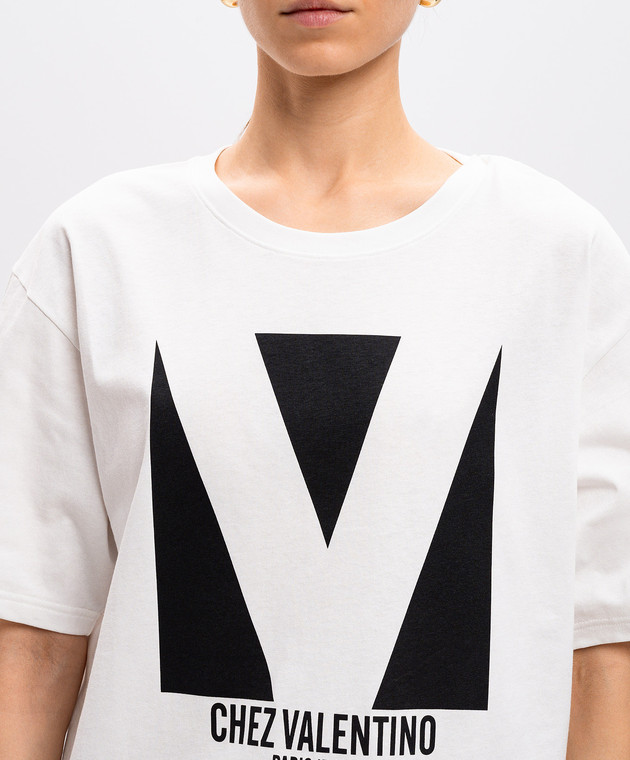 Valentino - White t-shirt with CHEZ VALENTINO print