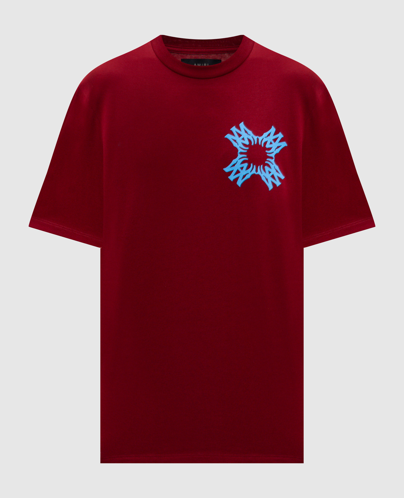 

Burgundy t-shirt with monogram logo print AMIRI