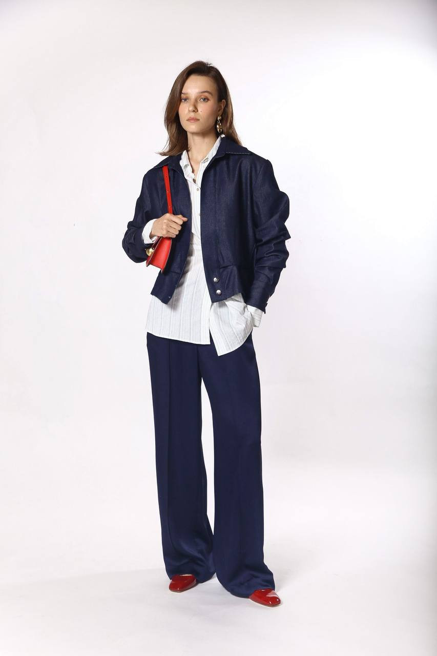 TITI white striped silk shirt Momoni 6