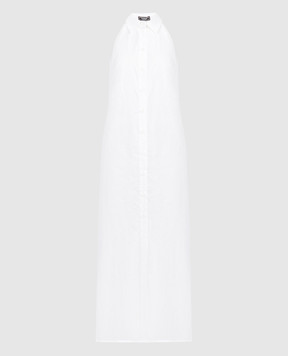 Peserico White dress with monil chain E0283601979