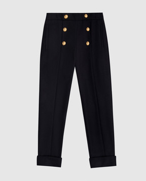 Balmain Children's blue wool pants BX6B20I0283810