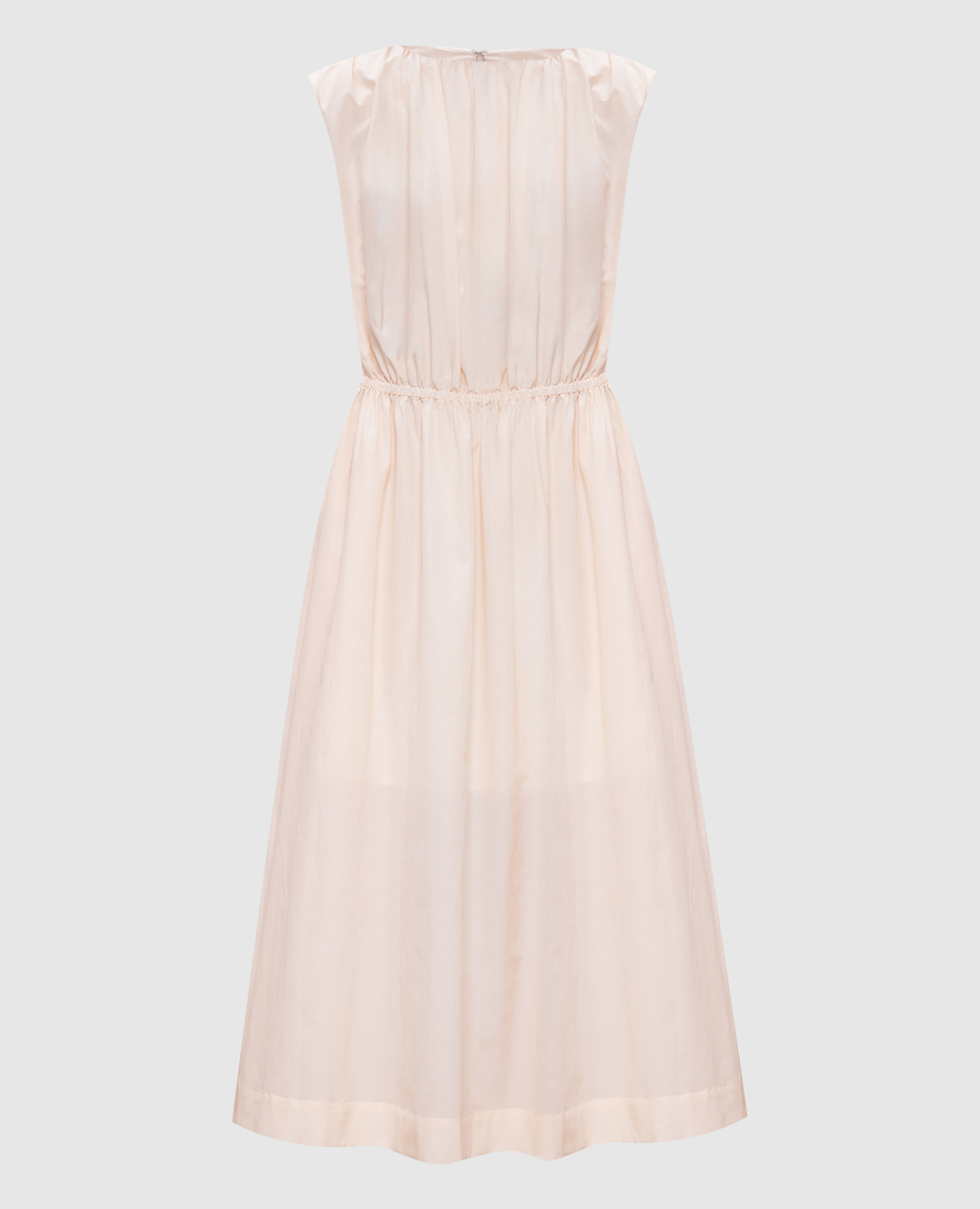 

Beige Aphrodite midi dress with silk Lou Lou Studio
