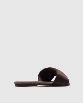 Peserico Brown flip-flops with puffy effect E39694C0CC527