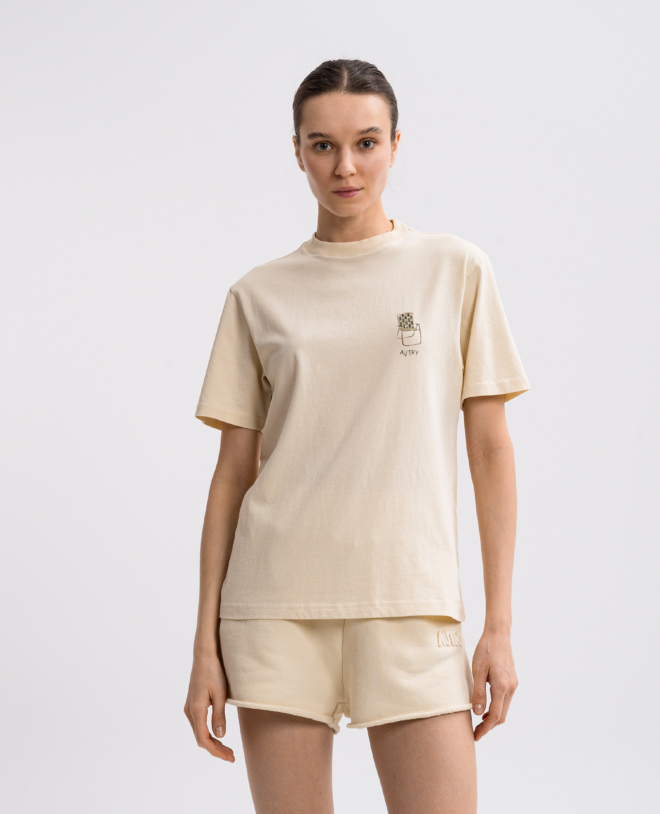 

Beige Main wom T-shirt with print AUTRY