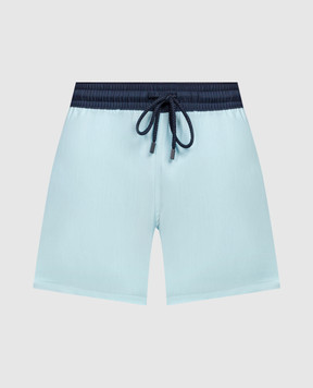 Vilebrequin Blue Super 120 swim shorts made of wool MGUAL251