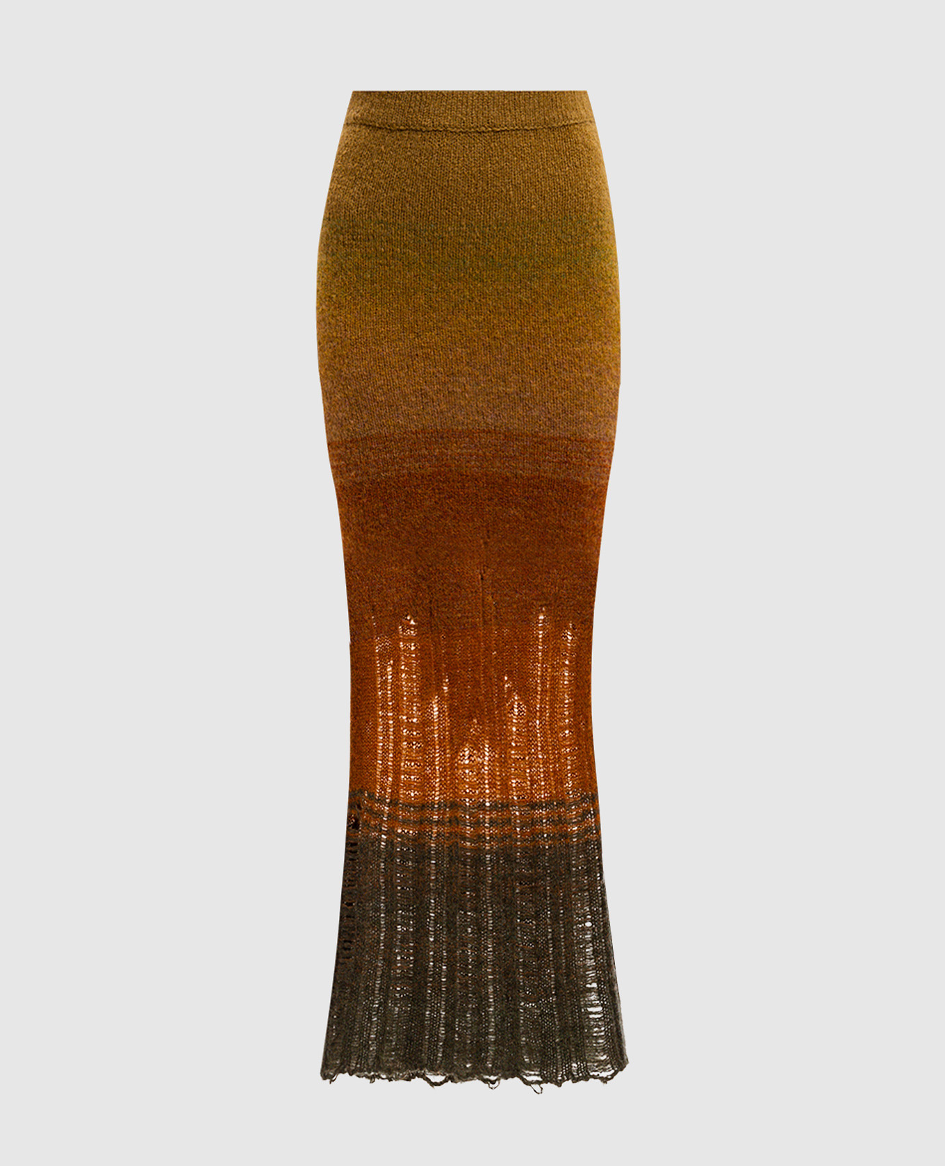 

Green maxi skirt with alpaca wool Dondup