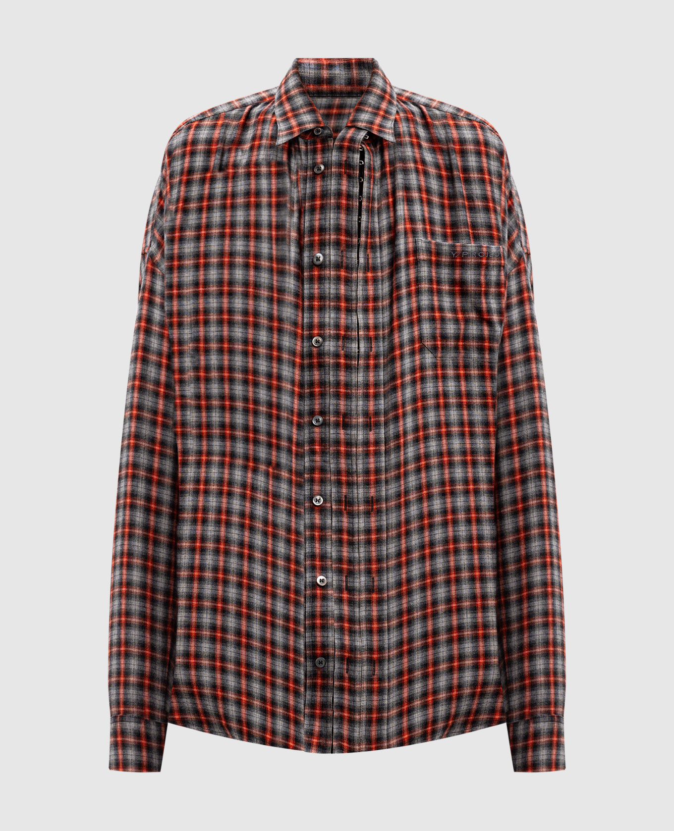 

Gray checked shirt Y Project, Grey