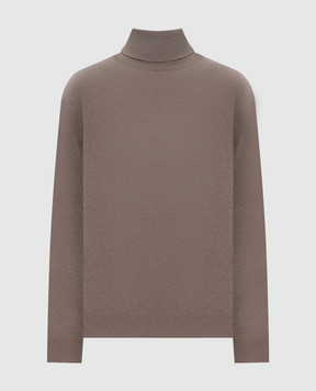 Brunello Cucinelli Brown cashmere turtleneck M12150103
