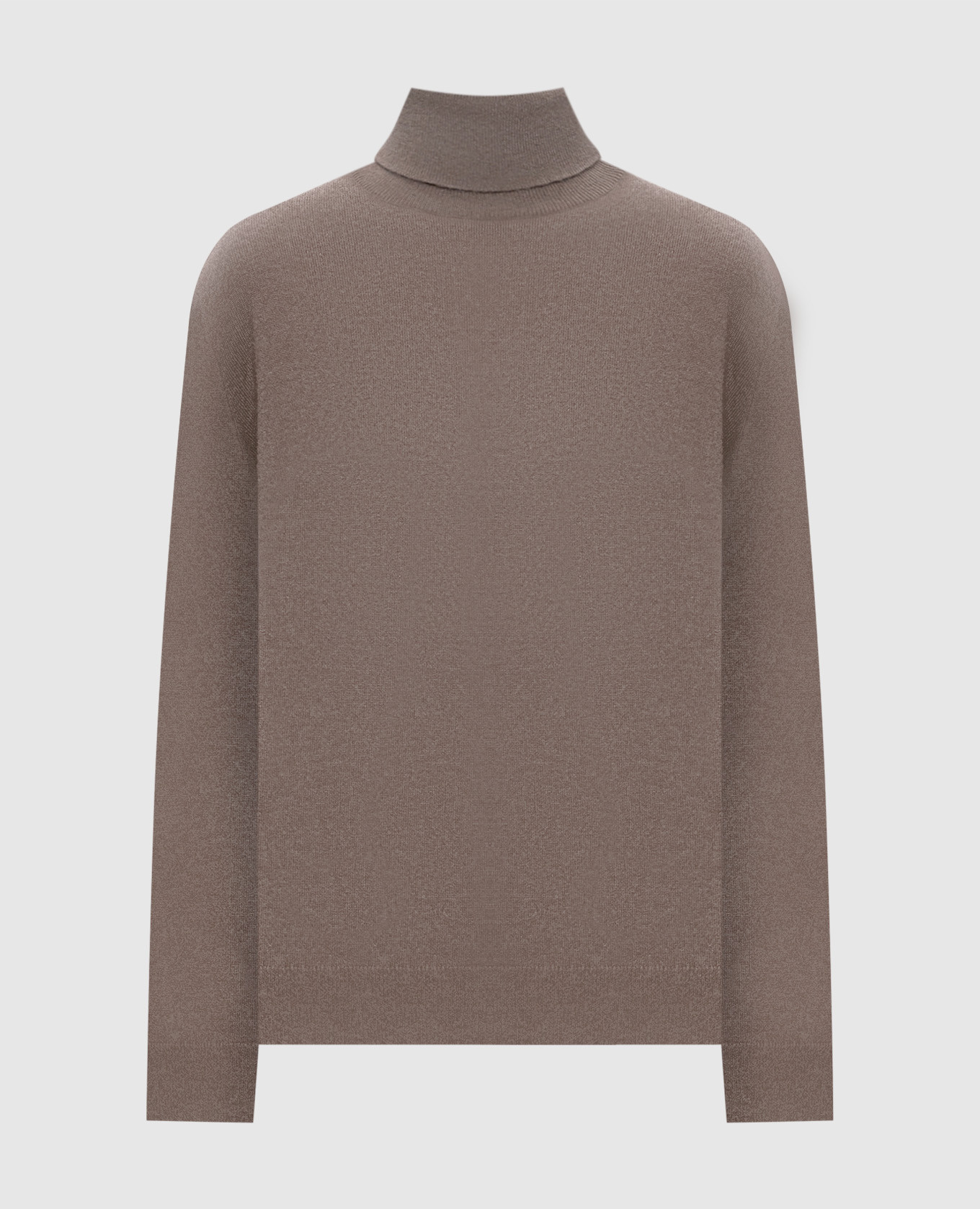 Brown cashmere turtleneck