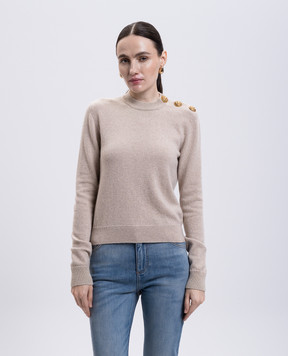 Balmain Beige wool and cashmere sweater FF1KD095KI87