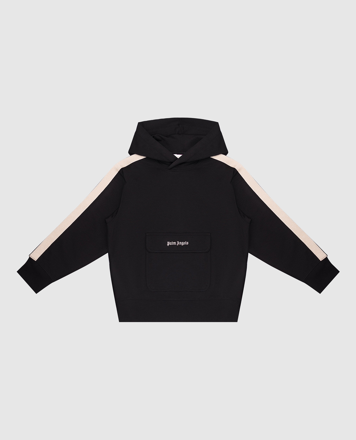 

Children's black hoodie with logo Palm Angels