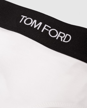 Tom Ford White panties with a logo pattern KNJ004JEX011