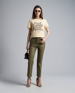 JOSEPH Coleman khaki leather pants JF008117