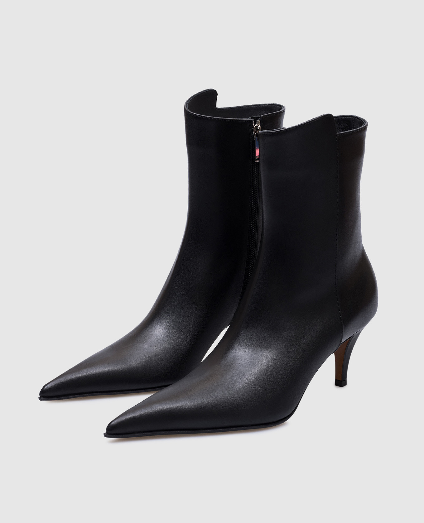 

Black leather ankle boots from Birdee with textured branding Alexander McQueen
