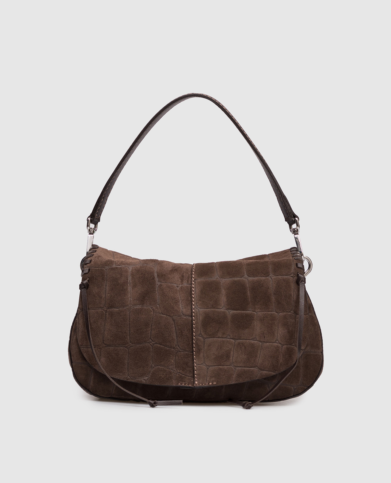 

Helena brown suede messenger bag Gianni Chiarini