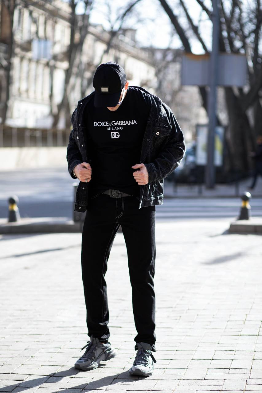 

Black cap with logo patch Dolce&Gabbana