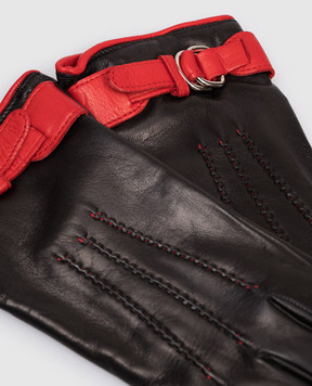 Sermoneta Gloves Black leather gloves B28