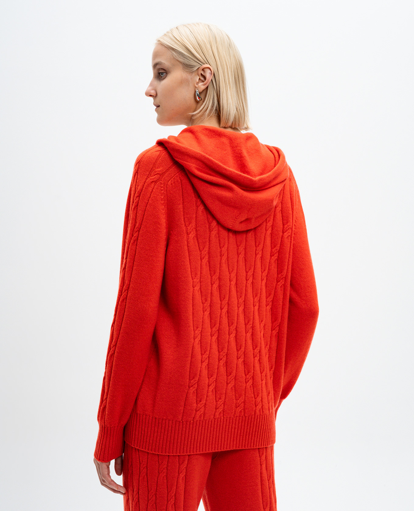 Red cashmere sports jacket with metallic logo Agnona 4