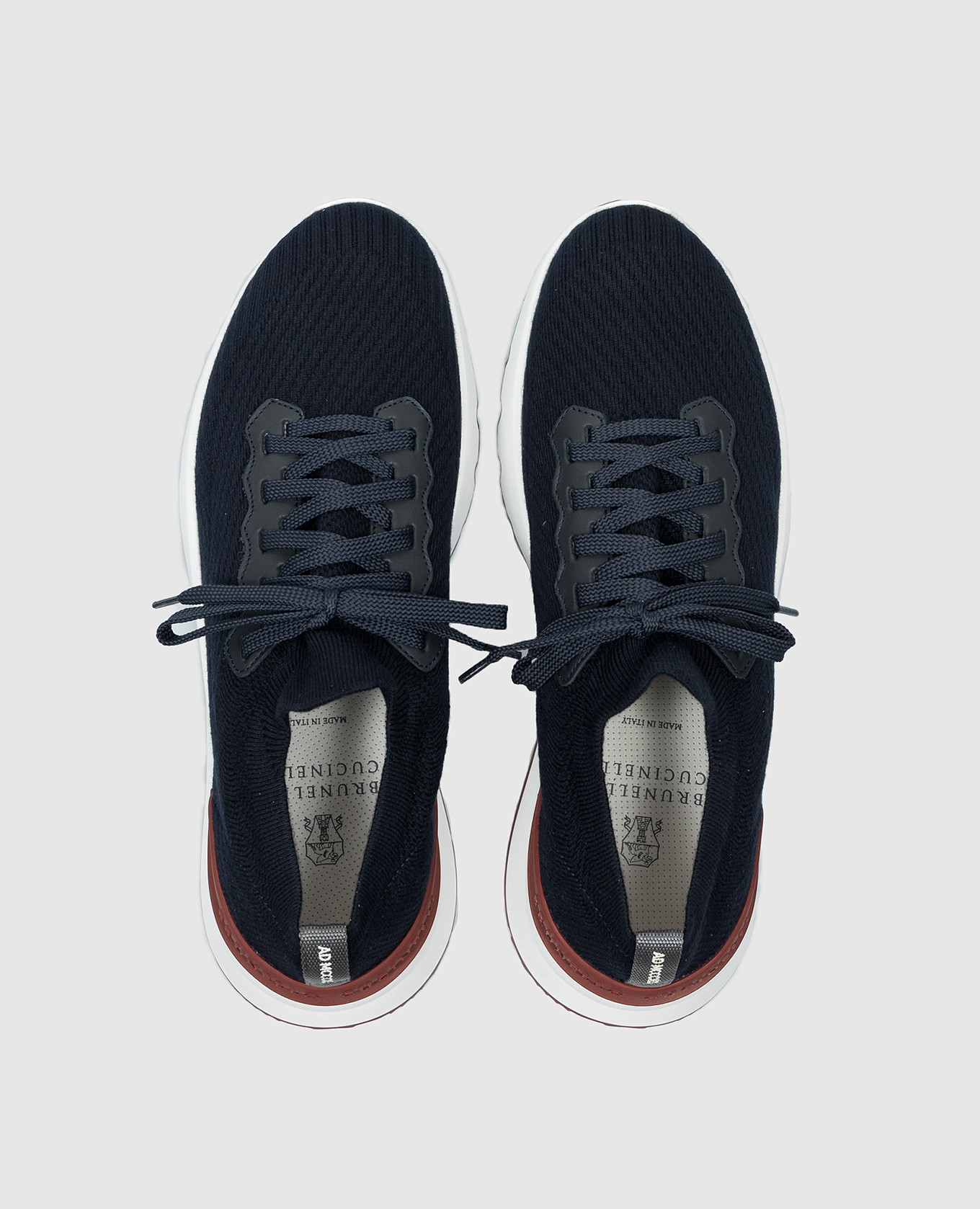 

Blue sneakers with a logo Brunello Cucinelli