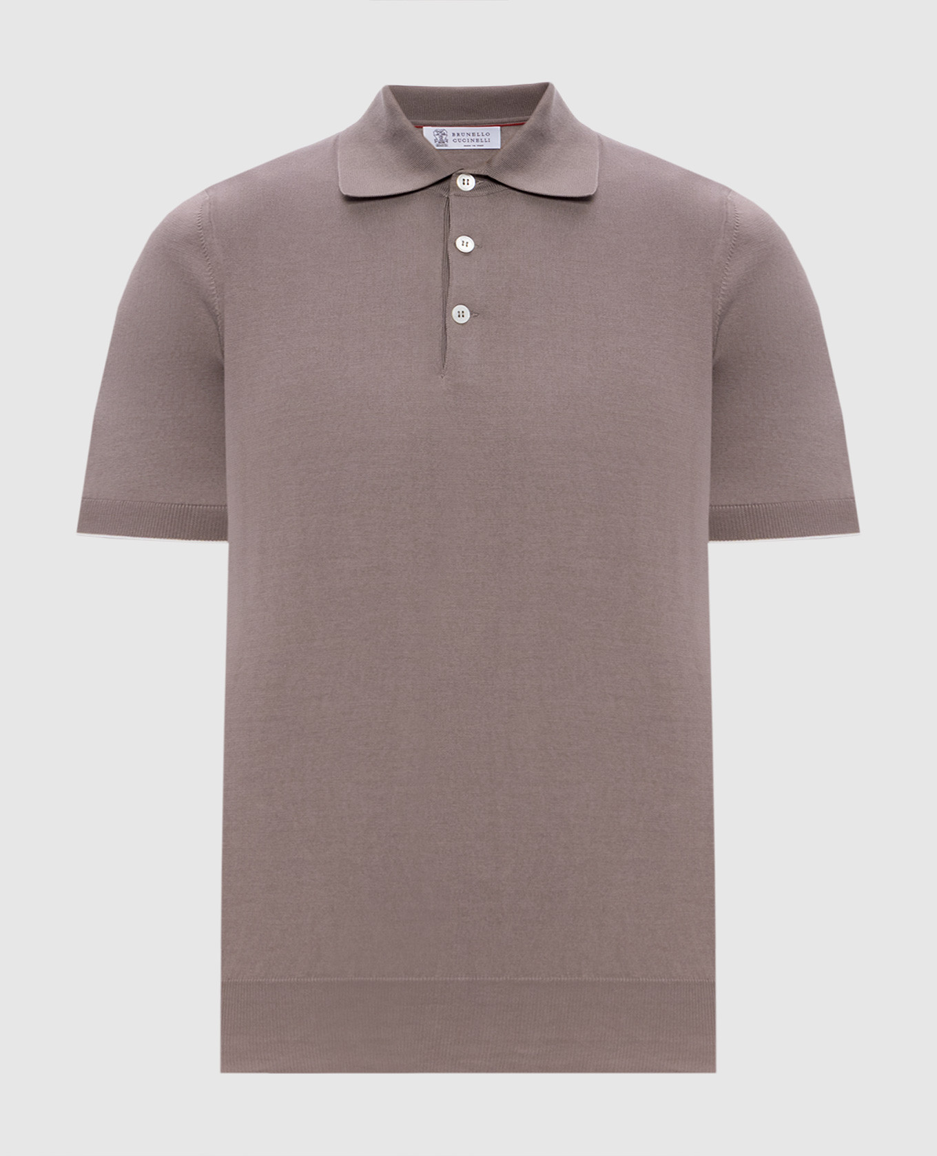 Brown polo Brunello Cucinelli