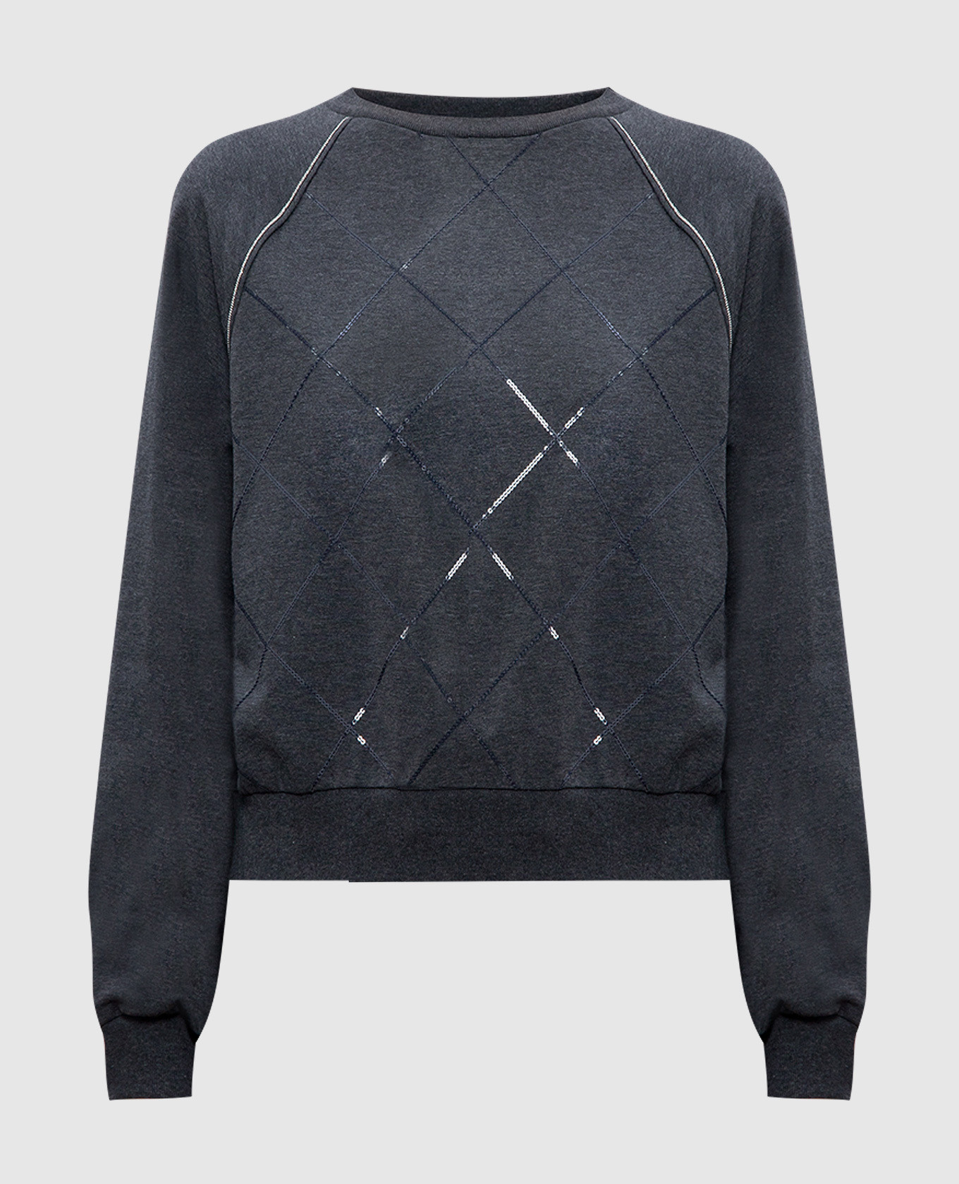 

Gray sweatshirt with sequins Peserico, Grey
