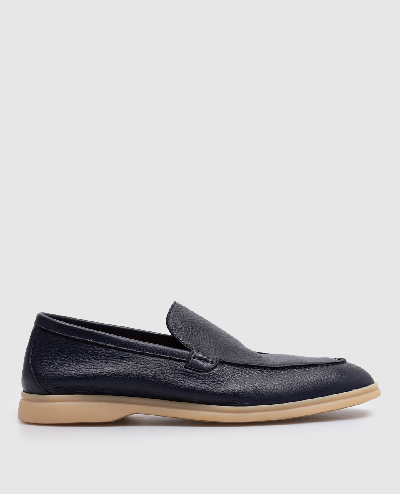 Felix blue leather loafers Lanciotti De Verzi