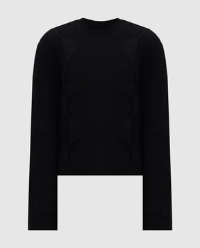 Heliot Emil Black sweater with wool and cashmere M07063