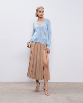 Ermanno Scervino Beige wool pleated skirt D452O708IDF