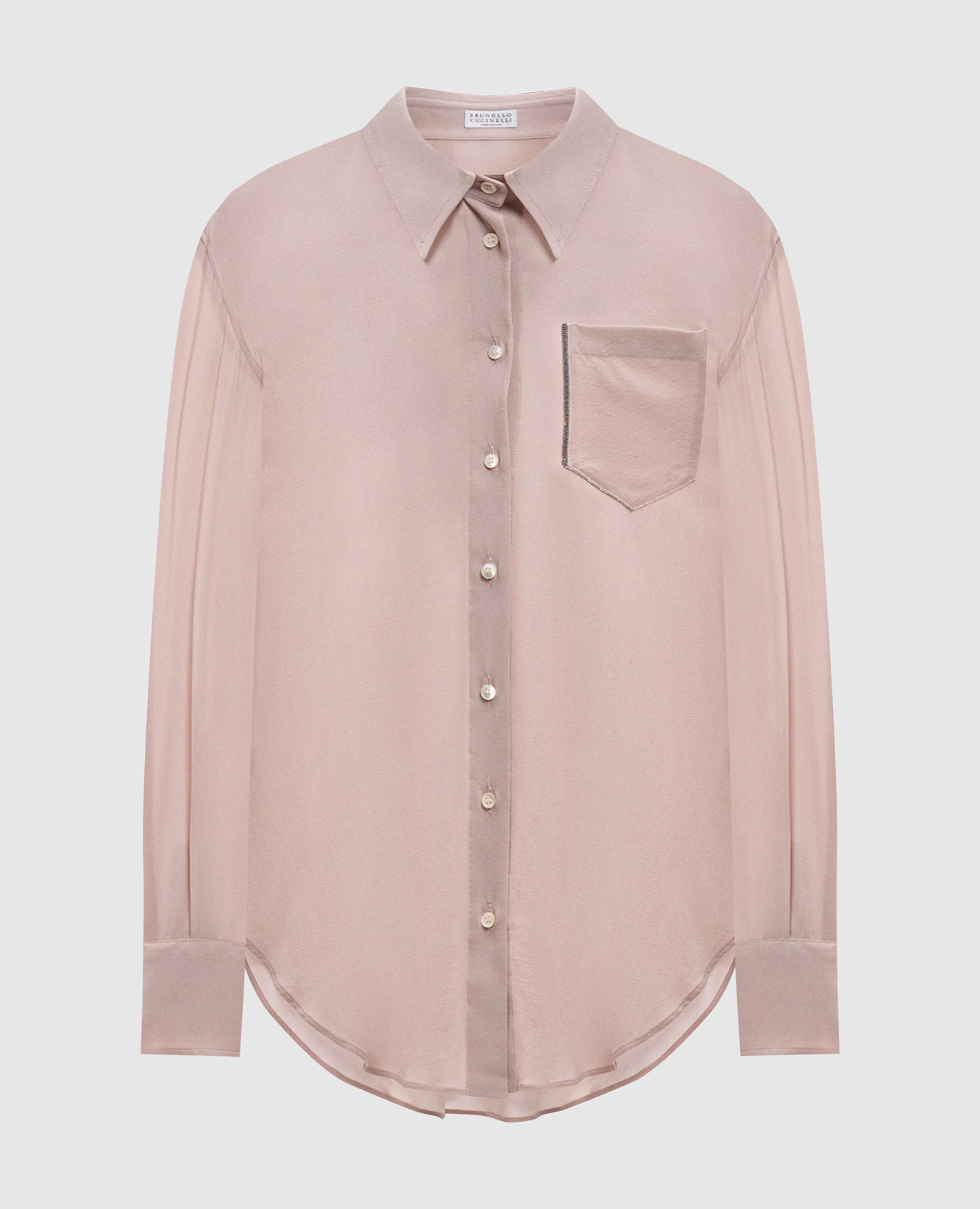 Silk powder blouse brunello cucinelli