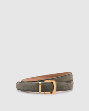 Agnona Green suede belt L608U1L8250
