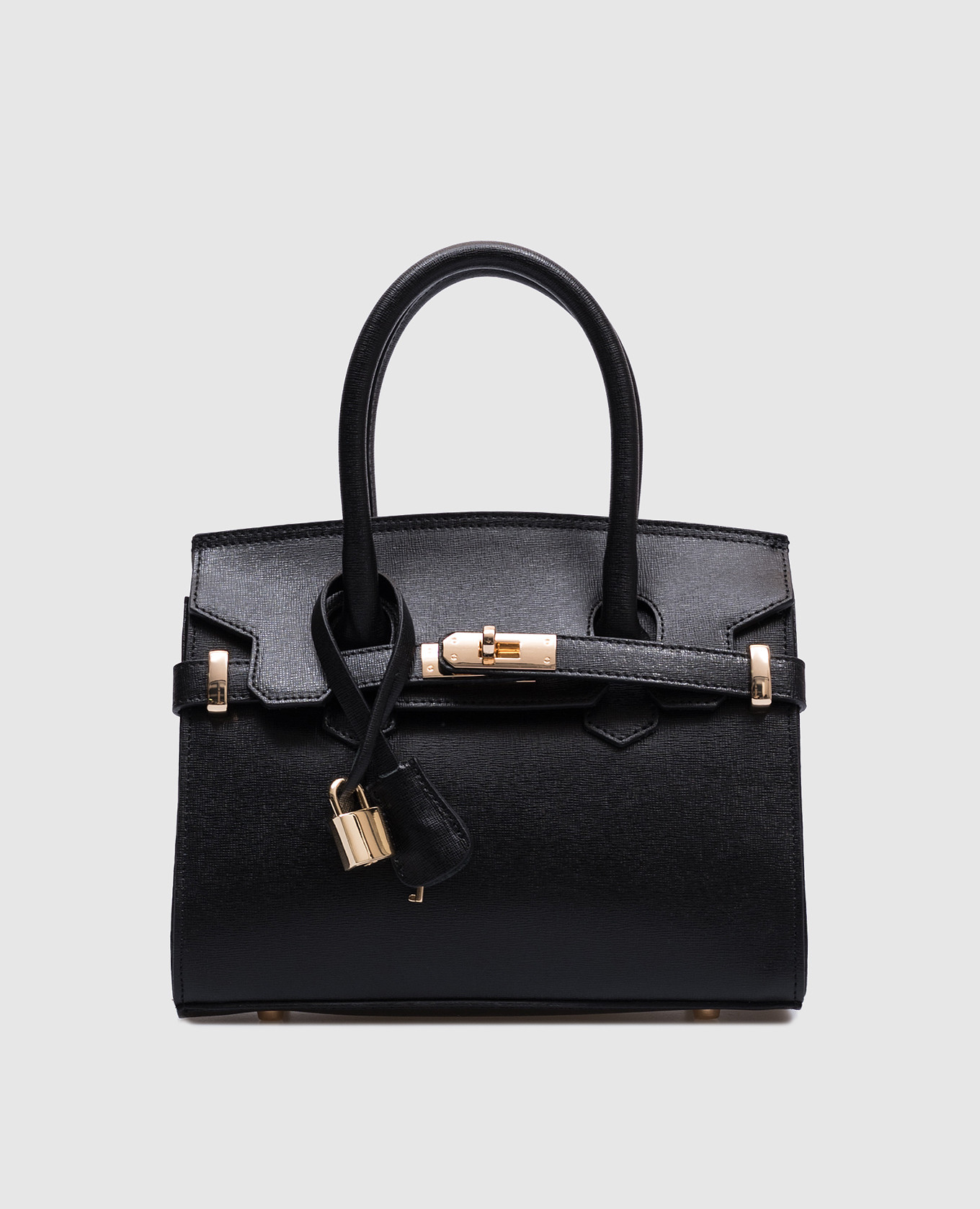 

Black leather bag with removable lock Gianni Notaro