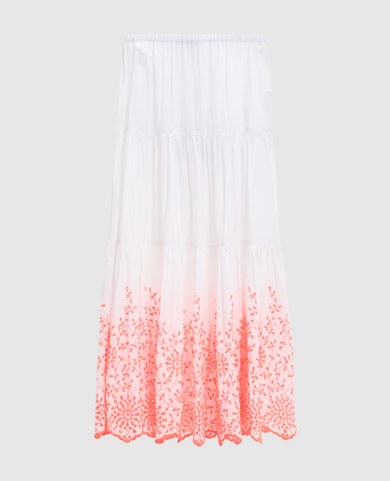 

White maxi skirt with broderie embroidery Manuel Luciano
