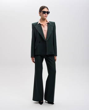 Victoria Beckham Green double-breasted jacket with wool 1424WJK005796B