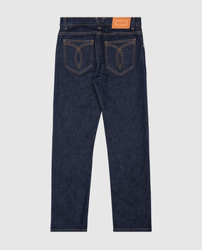 Versace Kids' blue Medusa 95 jeans with logo patch 10183161A13037