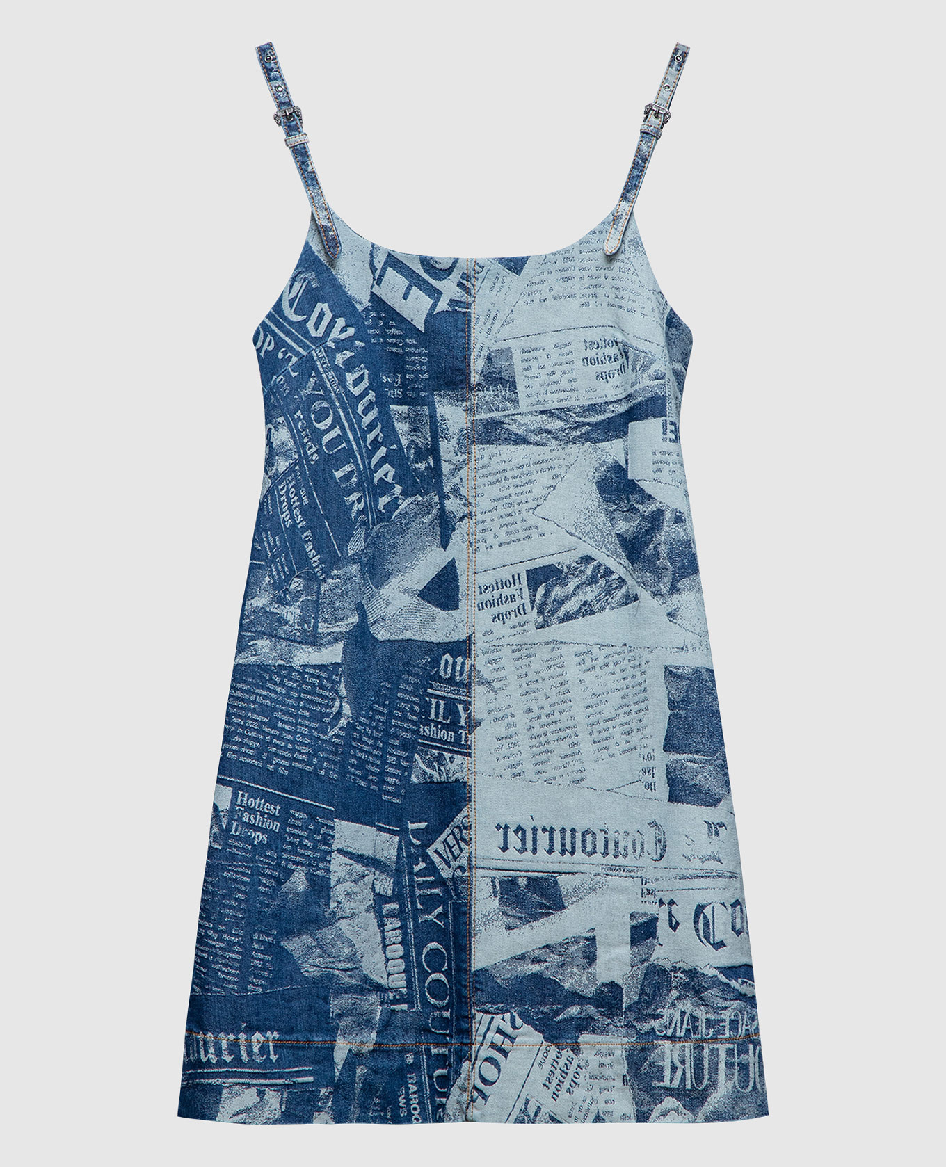 

Magazine blue denim dress with logo patch Versace Jeans Couture