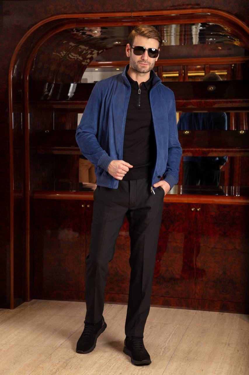 

Black linen and wool trousers Stefano Ricci