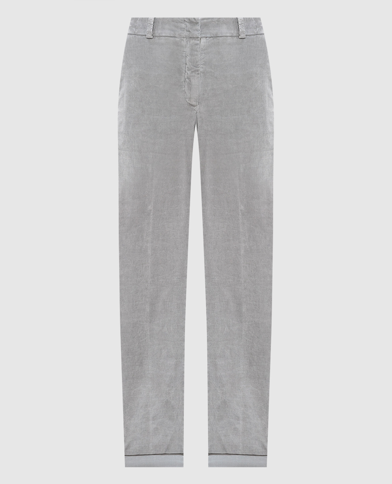 

Gray corduroy trousers with lapels Peserico, Grey