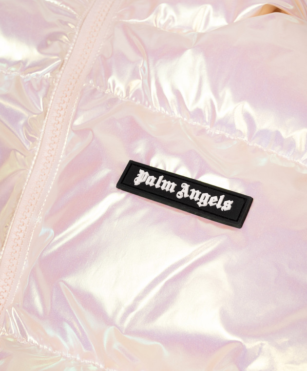 Palm Angels Children's pink jacket with holographic effect PGEJ005F25FAB001412 image 3