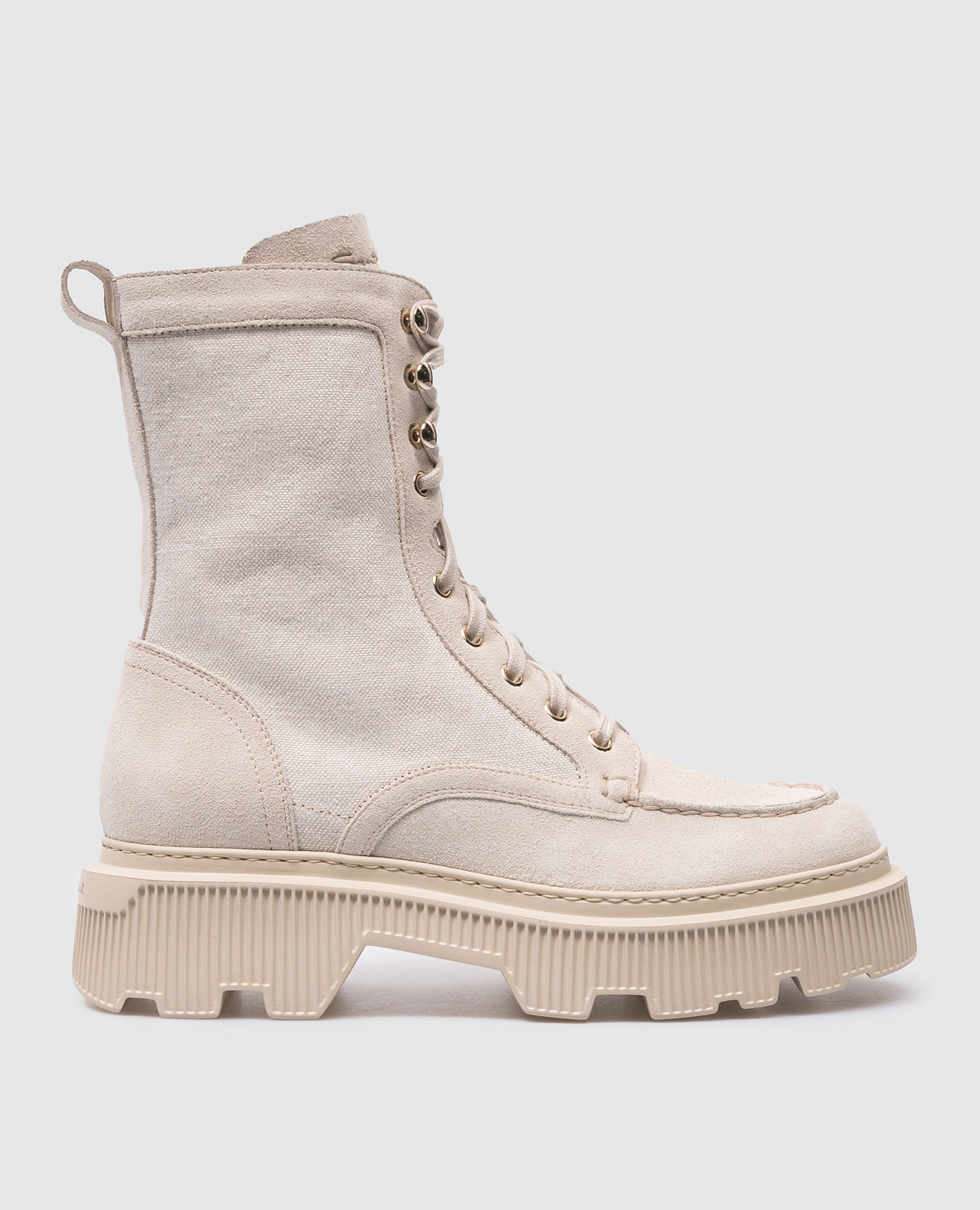 

Gray combination boots with embossed logo Santoni, Grey
