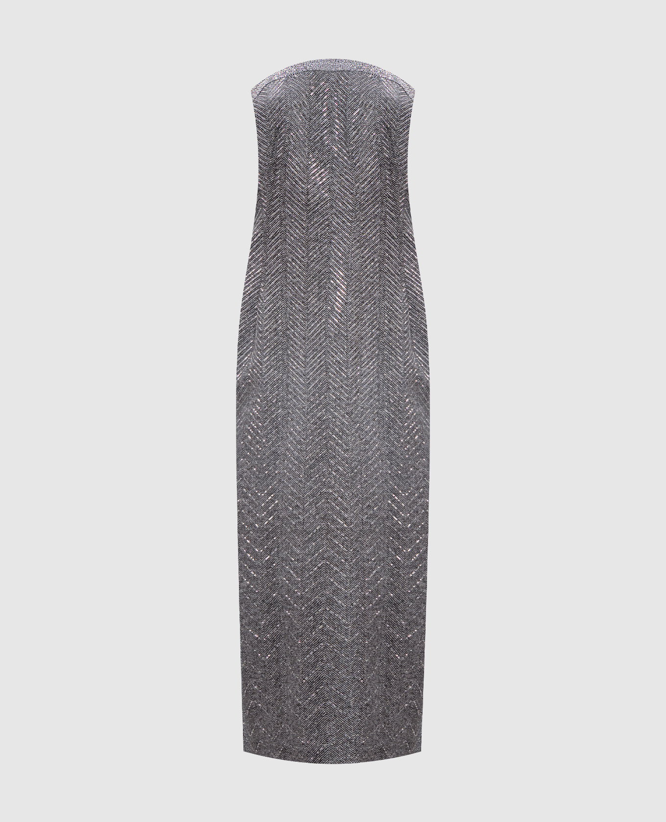 

Gray midi dress with crystal pattern Ermanno Scervino, Grey