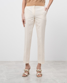 Twinset Beige chinos with emblem 251TP2211