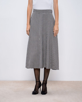 Dolce&Gabbana Midi skirt with patterned wool F4CWUTFQ3F1