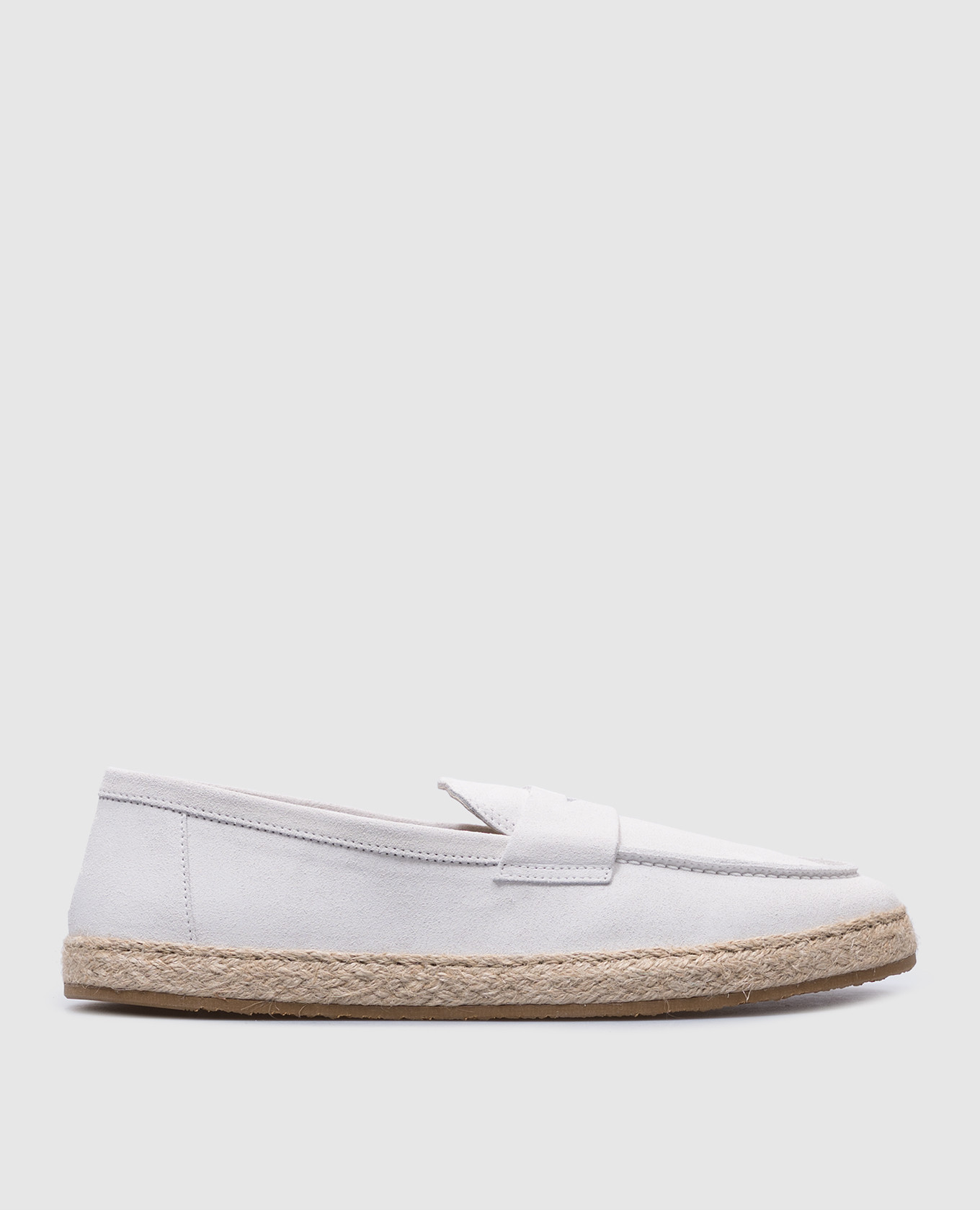 

White suede loafers Brunello Cucinelli