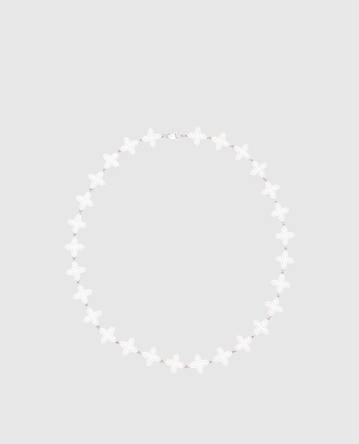 

Clover silver necklace with crystals Darkai