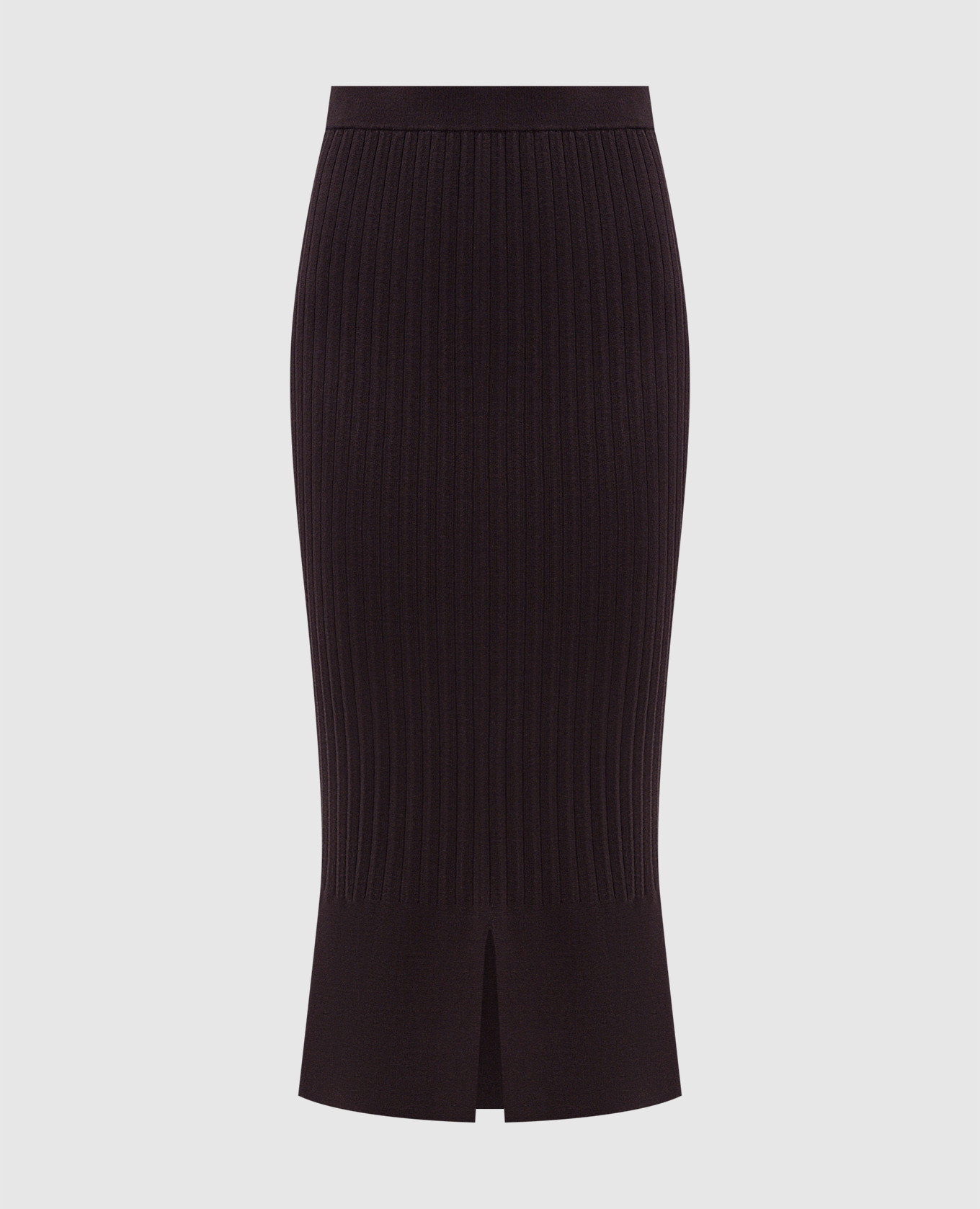 Brown ribbed midi skirt Twinset