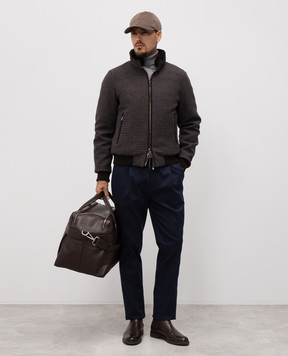 Cashmere&Whiskey Blue pants with wool 02556R0498