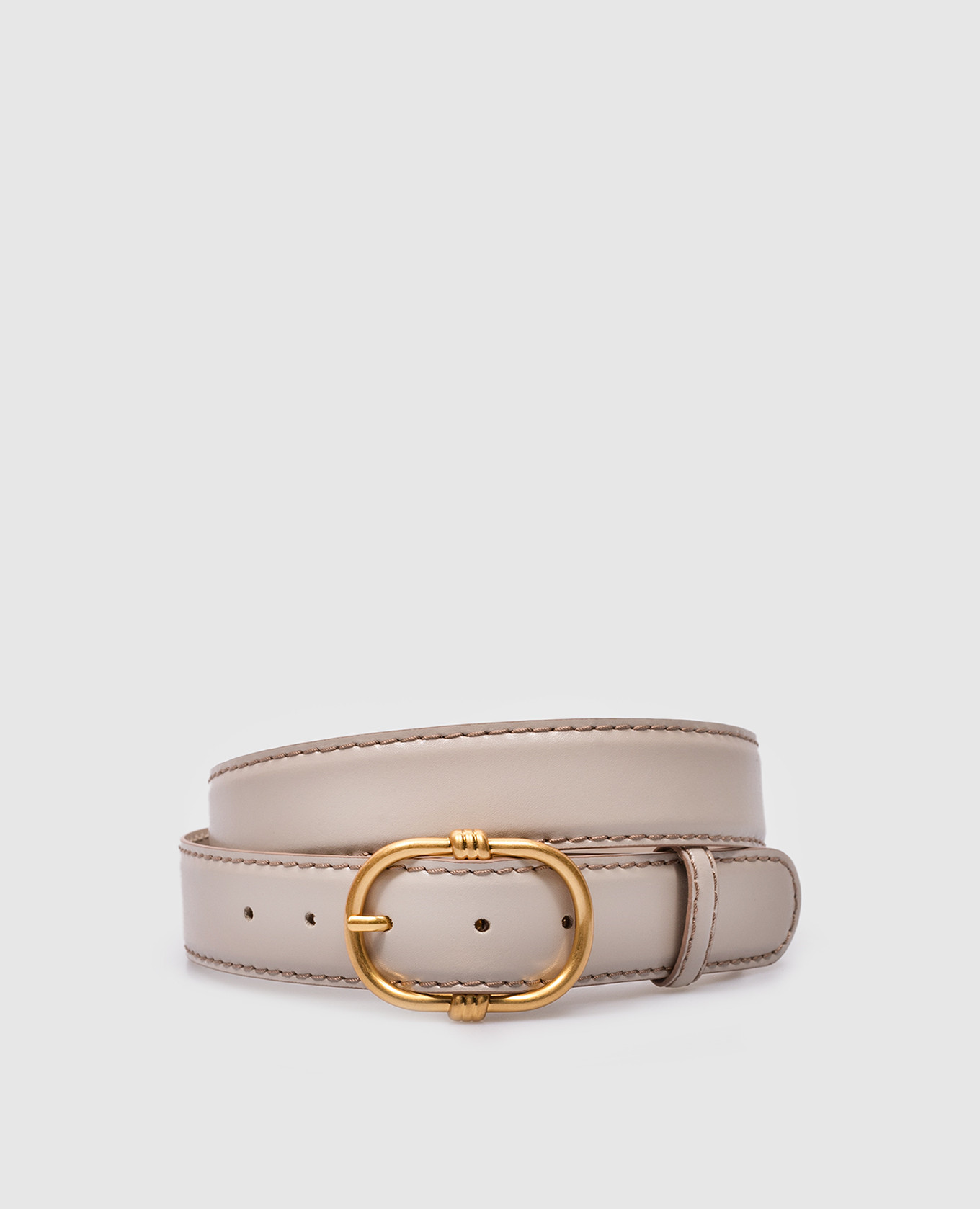 

Beige leather strap with logo engraving Gianni Chiarini, Бежевый